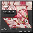 Vintage Side Easel Card 40th Ruby Wedding Anniversary With Three Different Fronts 1265