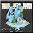 Vintage Easel 46th Birthday Card Kit 1180