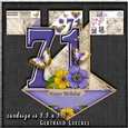 Vintage Easel 71th Birthday Card Kit 1179