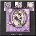 Vintage Flowers With A Bow Purple 1286