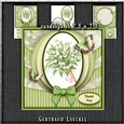 Vintage Flowers With A Bow Green 1287