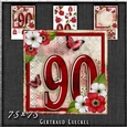 Vintage Birthday 90th Card Topper Kit 1186