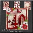 Vintage Birthday 40th Card Topper Kit 1186