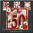 Vintage Birthday 50th Card Topper Kit 1186