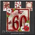 Vintage Birthday 60th Card Topper Kit 1186