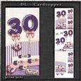 Vintage DL 30th Birthday Topper Cardkit 1294
