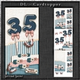 Vintage DL 35th Birthday Topper Cardkit 1294