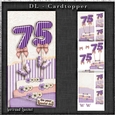 Vintage DL 75th Birthday Topper Cardkit 1294