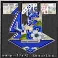 Vintage Easel 45th Birthday Anniversary Card Kit Sapphire 1178