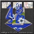 Vintage Easel 48th Birthday Card Kit Sapphire 1178