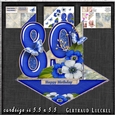 Vintage Easel 89th Birthday Card Kit Sapphire 1178
