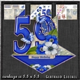 Vintage Easel 59th Birthday Card Kit Sapphire 1178