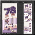 Vintage DL 78th Purple Birthday Feliz Cumpleaños Topper Cardkit 1294