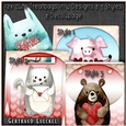 12 Treat Bags in 4 Designs and 3 Styles Love Valentine Birthday