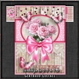 Vintage Card Topper Kit pink 1370