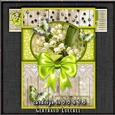 Vintage Card Topper Kit green 1372