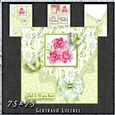 Vintage Watercolour Soft Green Card Topper Kit 1376