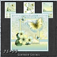 Vintage Pastel Shabby Butterfly Flower 1409