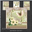 Vintage Pastel Shabby Butterfly Flower 1411