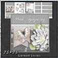 Grey Butterfly Flower Polkadots Card Topper Kit 1426