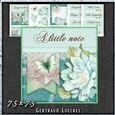 Teal Butterfly Flower Polkadots Card Topper Kit 1427