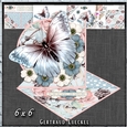 Beautiful Blue Blush Butterfly and Flower Easel with a Twist 1429