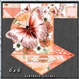 Beautiful Orange Butterfly and Flower Easel with a Twist 1430