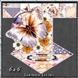 Beautiful Orange Purple Butterfly and Flower Easel with a Twist 1431