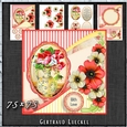 Vintage Shabby Flower Card Kit Pink 1443