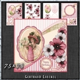 Vintage Shabby Flower Card Kit soft pink 1448