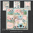Shabby Vintage Floral Card Kit Turquoise 1452