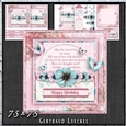 Vintage Shabby Grunge Flower Pink 1453