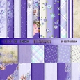 Vintage Shabby Grunge Flower Purple 161