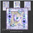 Vintage Shabby Grunge Flower purple 1458