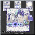 Vintage Shabby Grunge Magic Unicorn 1459