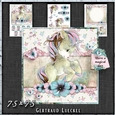 Vintage Shabby Grunge Magic Unicorn 1460