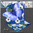 Beautiful Butterfly and Flower Easel with a Twist 1432 Blue