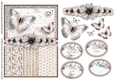 Vintage Shabby Grunge Butterfly Flower Singlesheet 1464