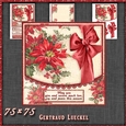 Vintage Christmas Poinsettia Card Kit 1510