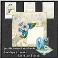 6 inch square envelope blue for 1180