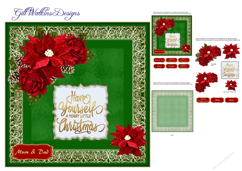 Merry Little Christmas Green