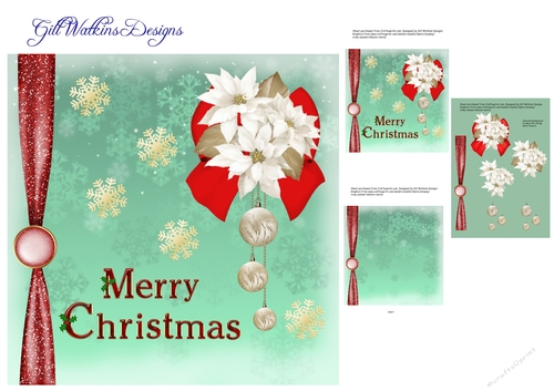 White Poinsettia and Baubles