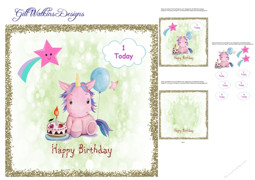 Cute Unicorn Birthday 2
