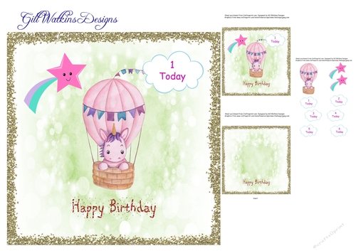 Cute Unicorn Birthday 3