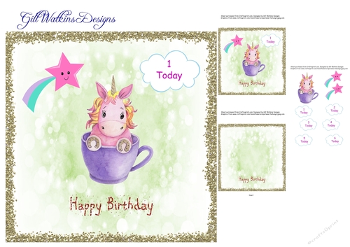 Cute Unicorn Birthday 4