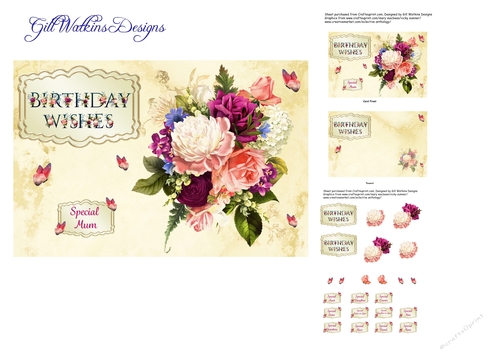 Birthday Wishes Floral Alpha
