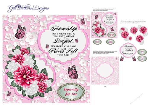 Friendship Quote Pink