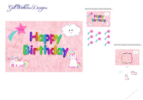 Rainbow Happy Birthday ages 1 - 8