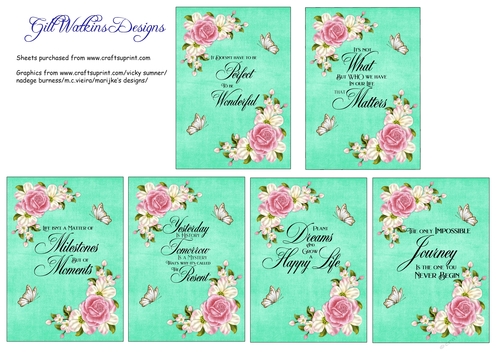A4 Set of 6 meaningful quotes
