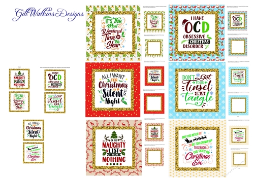 Christmas Quotes Set of 6 Quick Cards